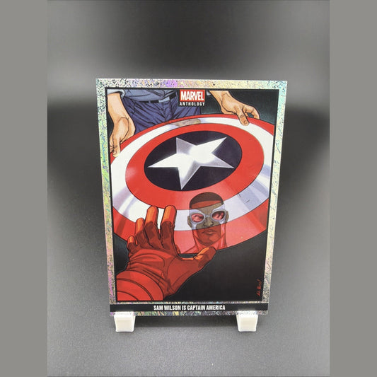 2025 Panini Marvel Anthology Sam Wilson Is Captain America  Marble Holo /25 #89