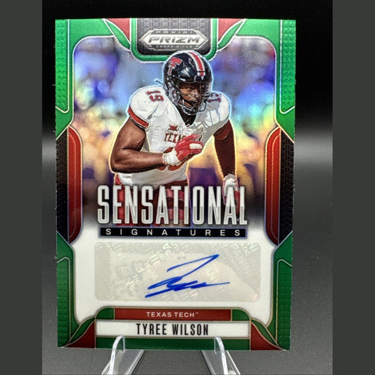 2025 Panini Prizm Draft Picks Green Sensational Signatures Tyree Wilson #SS-TYW