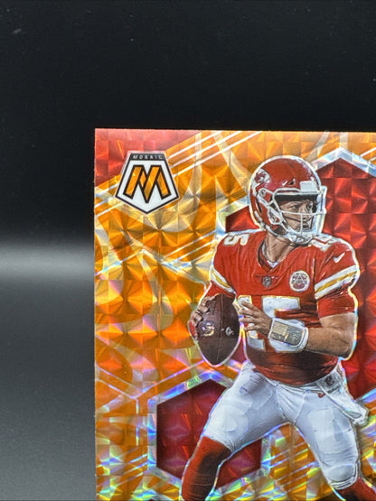 2021 Panini Mosaic Mosaic Reactive Orange #1 Patrick Mahomes Chiefs