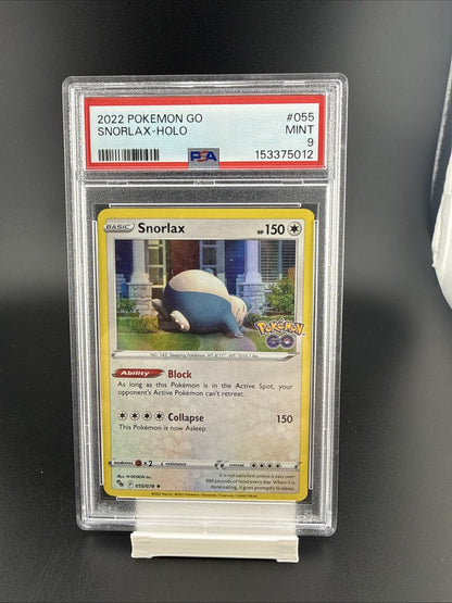 GRADED PSA 9 2022 Pokemon GO Snorlax-HOLO #055