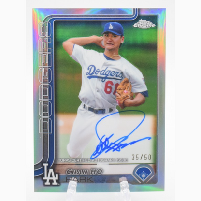 2025 Topps Chrome CHAN HO PARK 19/50 Legends Refractor Auto CLA-CP Dodgers /50