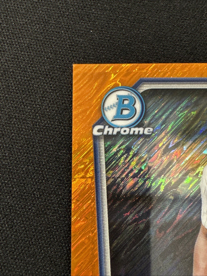 2026 Bowman Chrome Dillon Lewis Orange Shimmer Refractor Auto /25 SSP RC