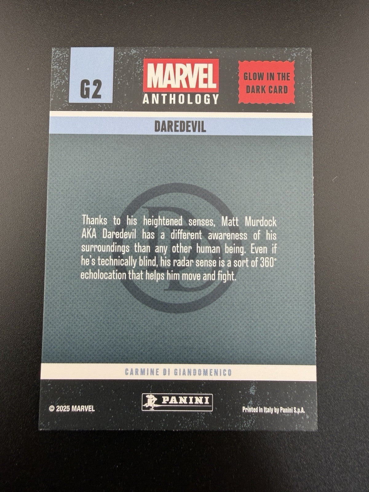 2025 Panini Marvel Anthology - Glow in the Dark - Daredevil - G2