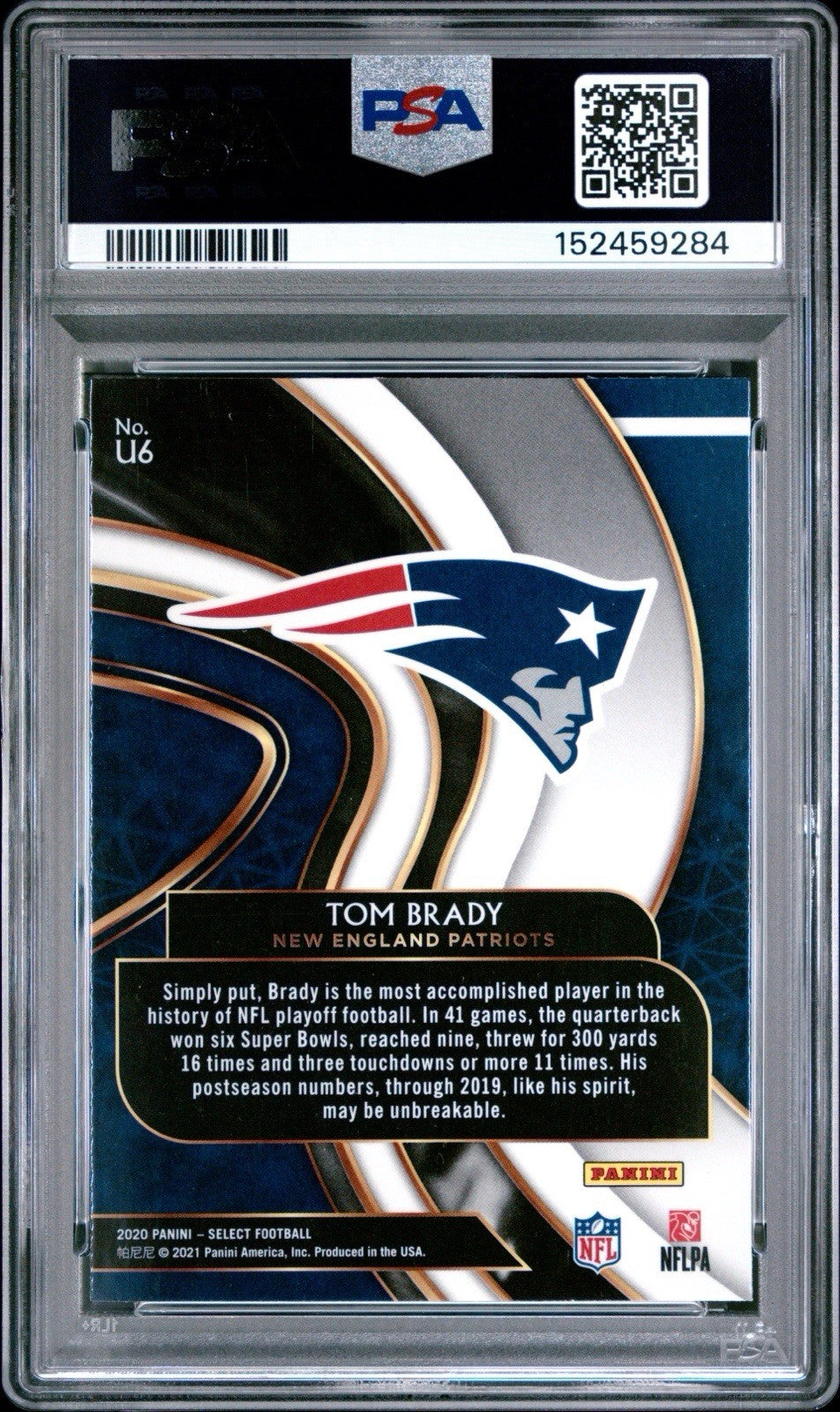 2020 Panini Select - Unbreakable Tom Brady #U6