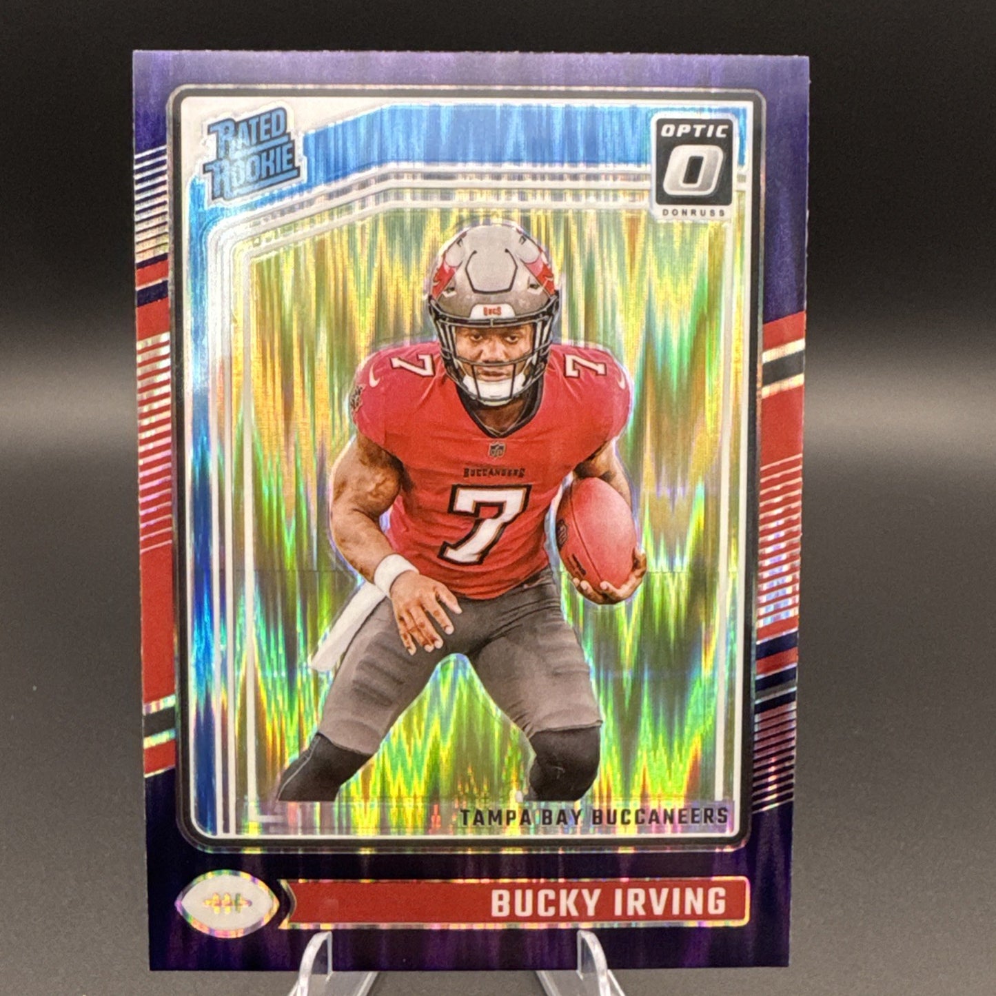 2024 Panini Donruss Optic - Rated Rookie Bucky Irving #216 Purple Shock Prizm