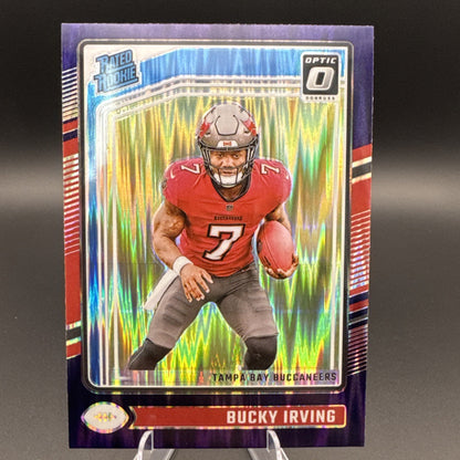 2024 Panini Donruss Optic - Rated Rookie Bucky Irving #216 Purple Shock Prizm