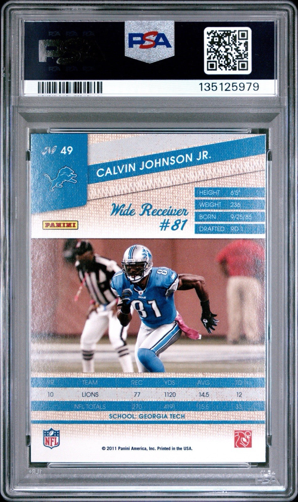 2011 Panini Threads - Calvin Johnson #49