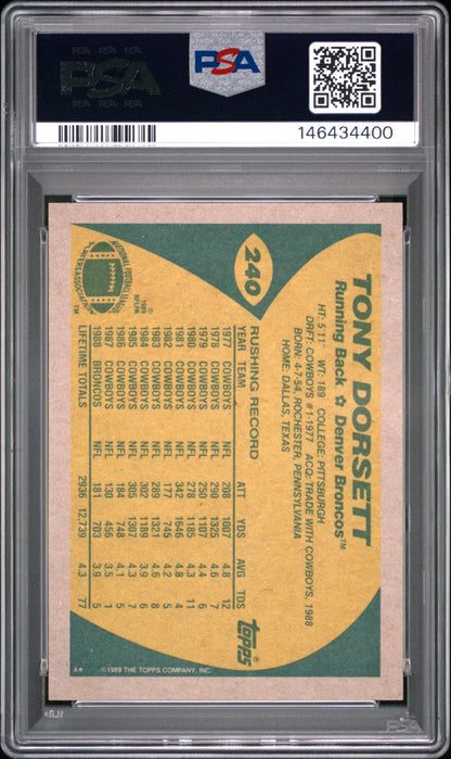 1989 Topps - Tony Dorsett #240