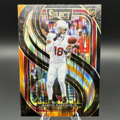 2024 Panini Select Premier Level Marvin Harrison Jr Black & Red Shock Prizm #115