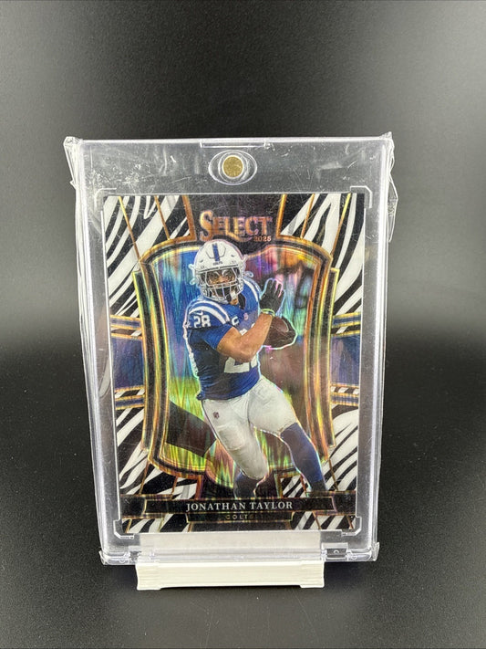 Panini Select 2025 Jonathan Taylor Zebra Prizm Premier Level Colts NFL #132