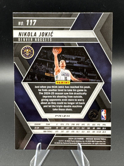 2025 Panini Mosaic- Nikola Jokic #117 Silver Mosaic Prizm