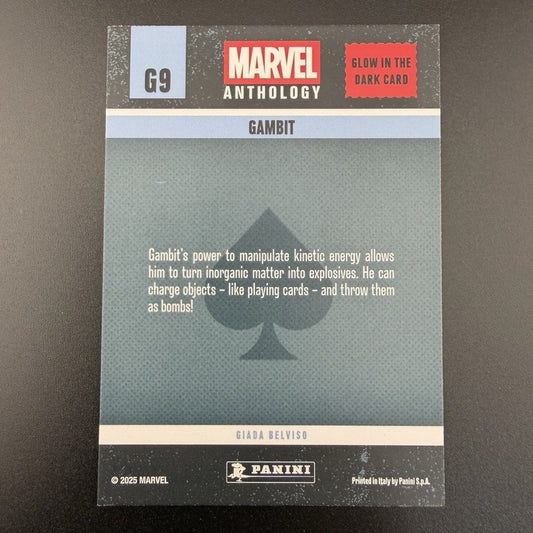 Gambit Glow in the Dark 2025 Panini Marvel Anthology G9 | X-Men