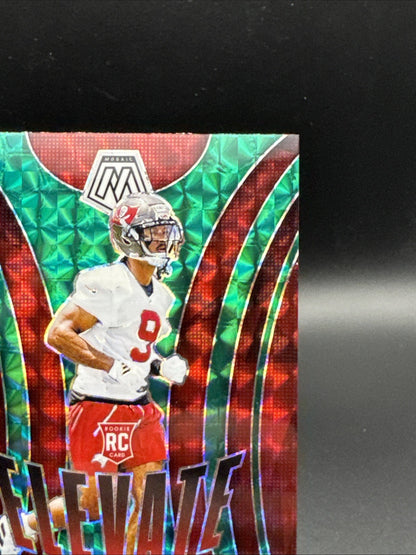 Emeka Egbuka RC: 2025 Mosaic Football -ELEVATE Green Mosaic Prizm -Bucs #2
