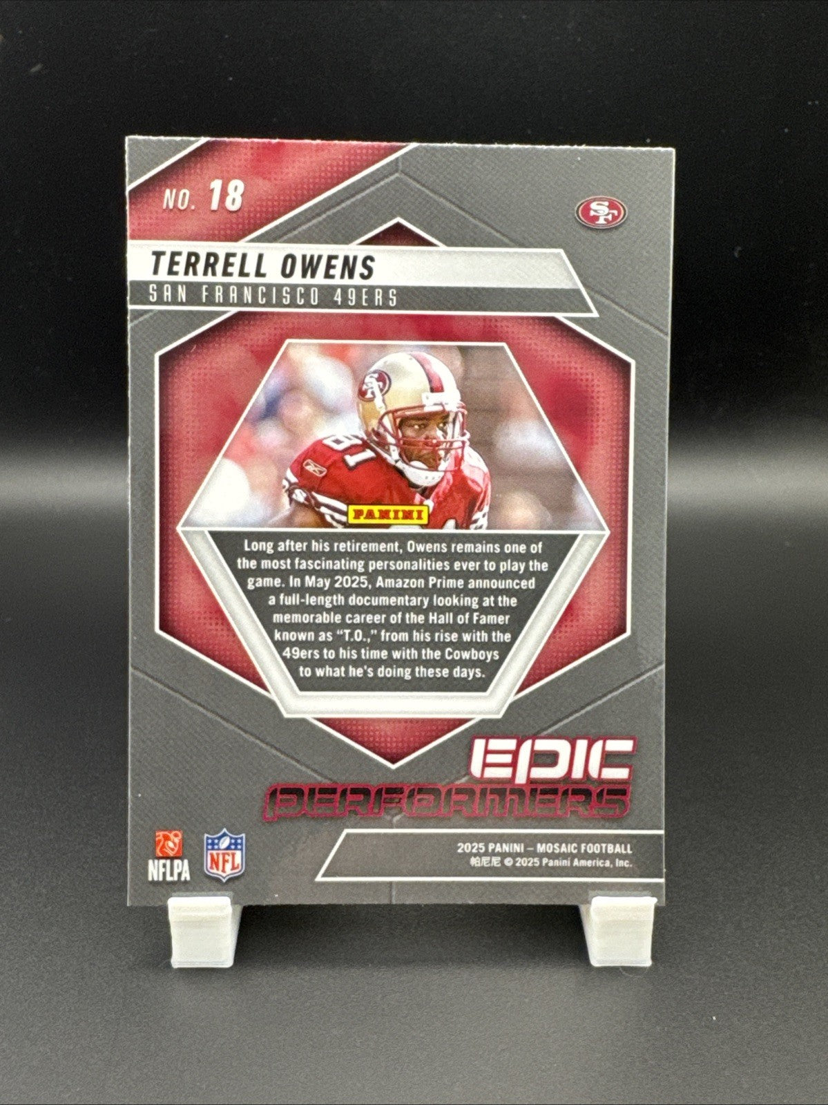 Terrell Owens-2025 Panini Mosaic Epic Performers #18 San Francisco 49ers