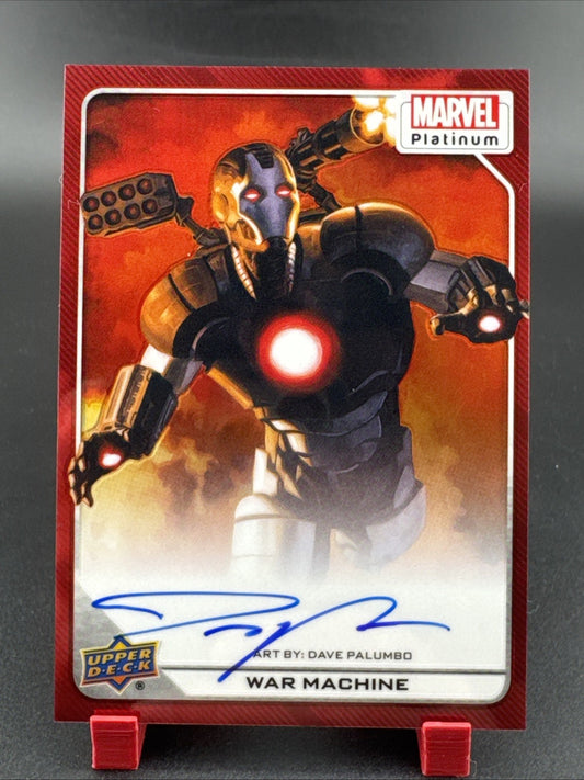 2023 Marvel Platinum ARTIST AUTO Red Rainbow #8 War Machine Auto By Dave Palumbo