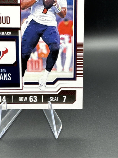 2023 Panini Contenders C.J. STROUD #40 GAME TICKET Rookie RC RED FOIL - Texans