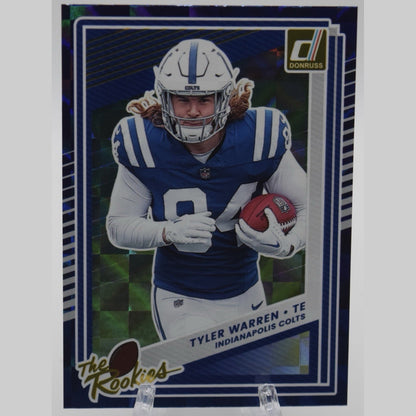 2025 Tyler Warren Panini Donruss #9 "The Rookies" Checkerboard Foil