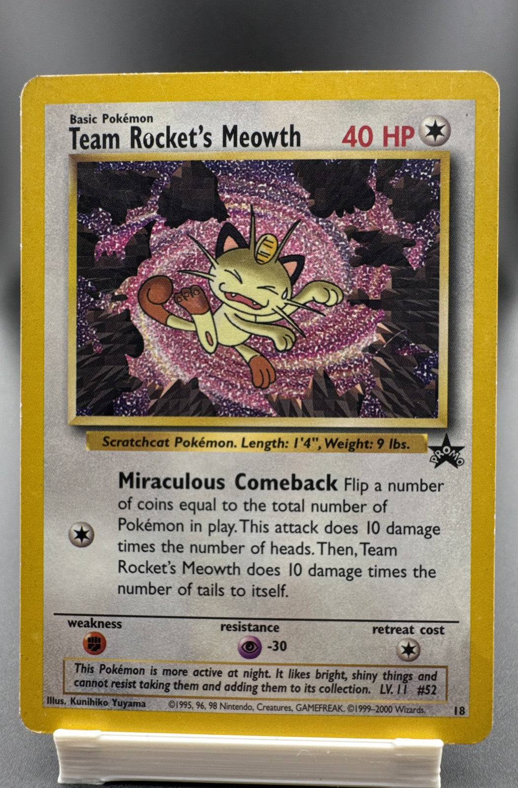 Team Rocket's Meowth 18/53 Wotc Promo Regular