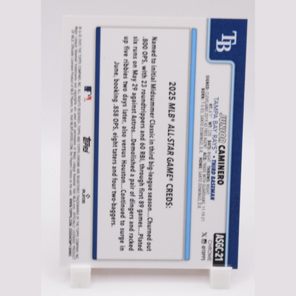 2025 Topps Chrome Junior Caminero All-Star Game Orange Refractor #9/25 ASGC-21