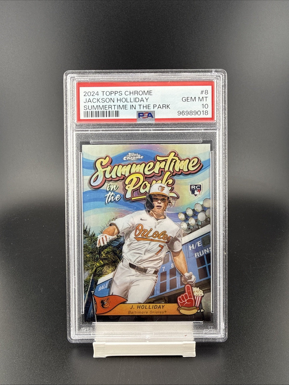 2024 Topps Chrome - Jackson Holliday #8 Orioles - Summertime in the Park PSA 10