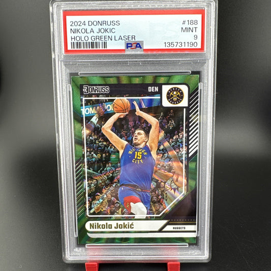 2024 Donruss Nikola Jokic Holo Green Laser #188 PSA 9