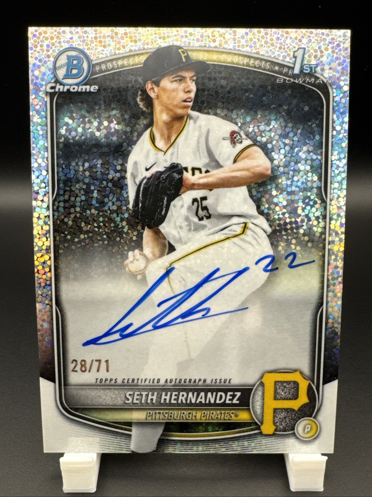 2025 Bowman Chrome Draft Seth Hernandez Sparkle Refractor Auto 28/71 #CPA-SH