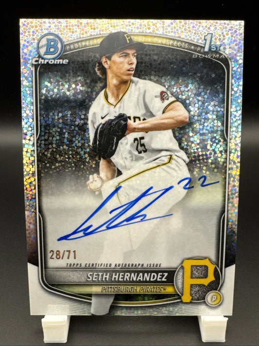 2025 Bowman Chrome Draft Seth Hernandez Sparkle Refractor Auto 28/71 #CPA-SH