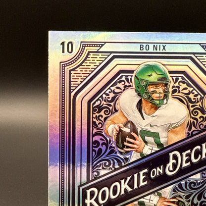 2024 Panini Donruss Elite Rookie on Deck Bo Nix RC #6