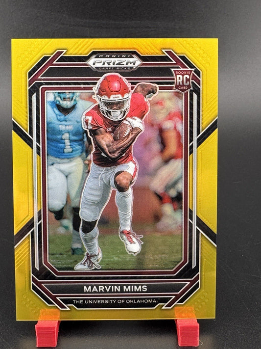 2023 Panini Prizm Draft Picks - Marvin Mims #146 Gold Prizm /10(RC) Broncos OK