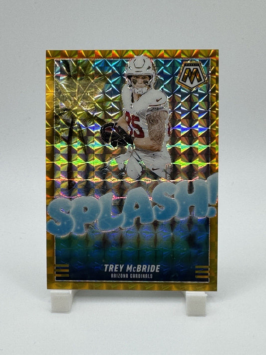 Trey McBride 2025 Mosaic Splash Gold Mosaic Prizm 6/10 Cardinals