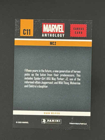 Spider-Girl ie Mary Parker 2025 Panini Marvel Anthology - Canvas Card - MC2 -C11