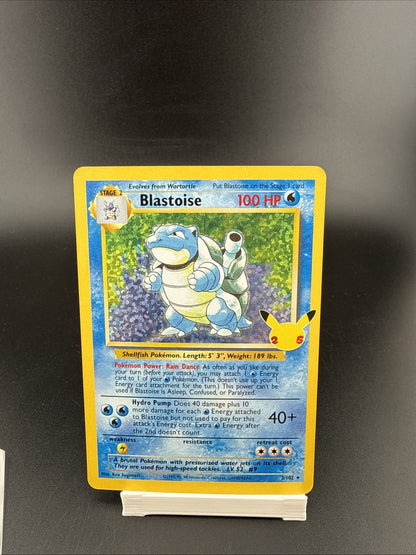 Pokémon TCG Blastoise 2/102 Holo Rare English 25th Anniversary