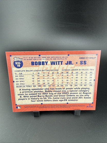 2026 Topps Series 1 - 1991 Topps Chrome Silver Pack Mojo Bobby Witt Jr. #91C-19