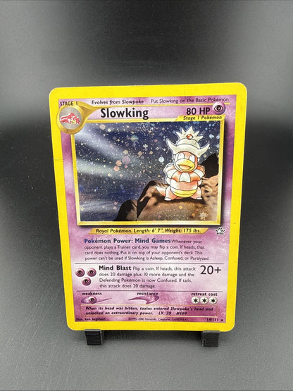 Slowking 14/111 Holo SWIRL 🍥 Neo Genesis Rare English Pokémon TCG 2000 - LP