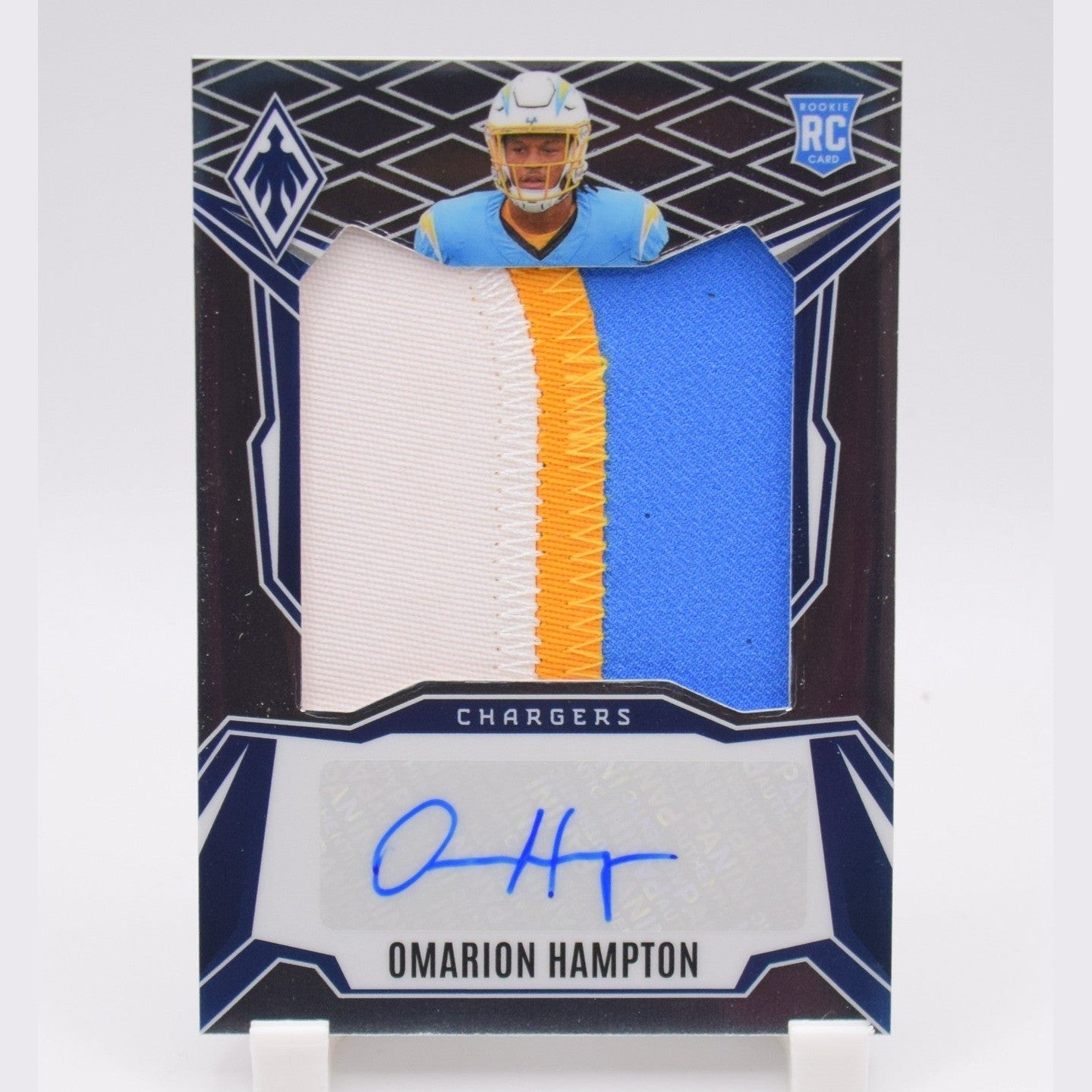 OMARION HAMPTON Rookie 2025 Phoenix Patch Auto 88 /199 Chargers RPA #RPS-OHN