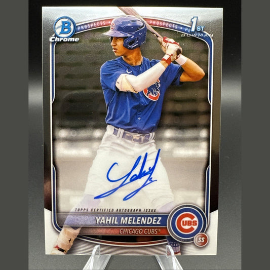 Yahil Melendez 2025 Bowman Chrome 1st Bowman Autograph Auto #CPA-YM