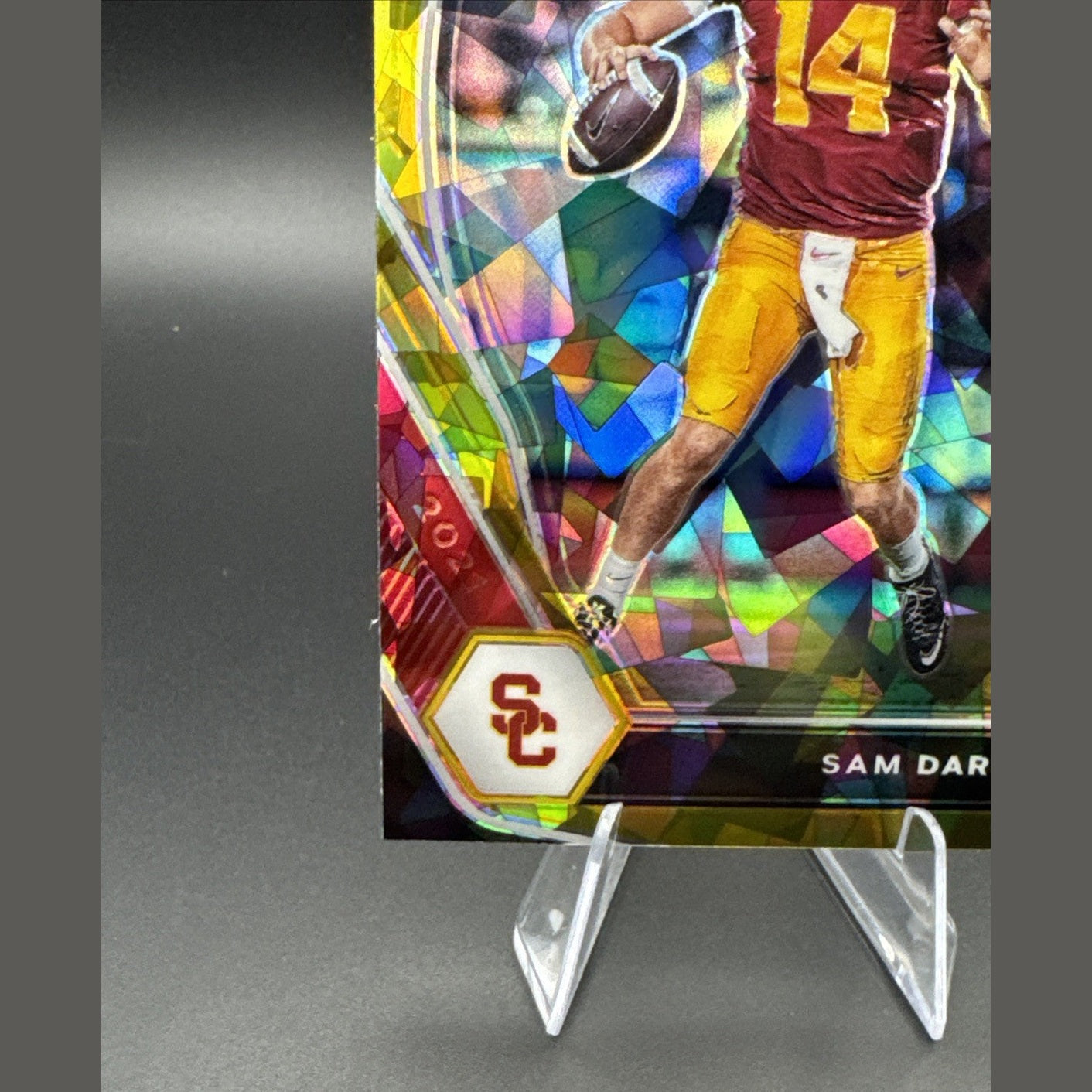 2021 Sam Darnold #29 Cracked Ice Panini Prizm Draft Picks USC Trojans Football
