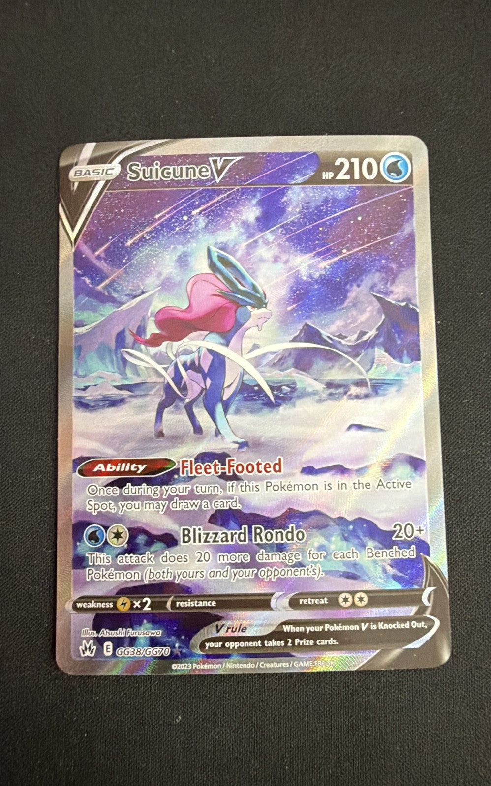 Suicune V GG38/GG70 SWSH: Crown Zenith: Galarian Gallery Holo