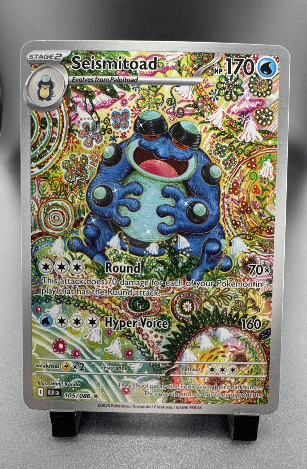 Seismitoad 105/086 Sv: Black Bolt Holo