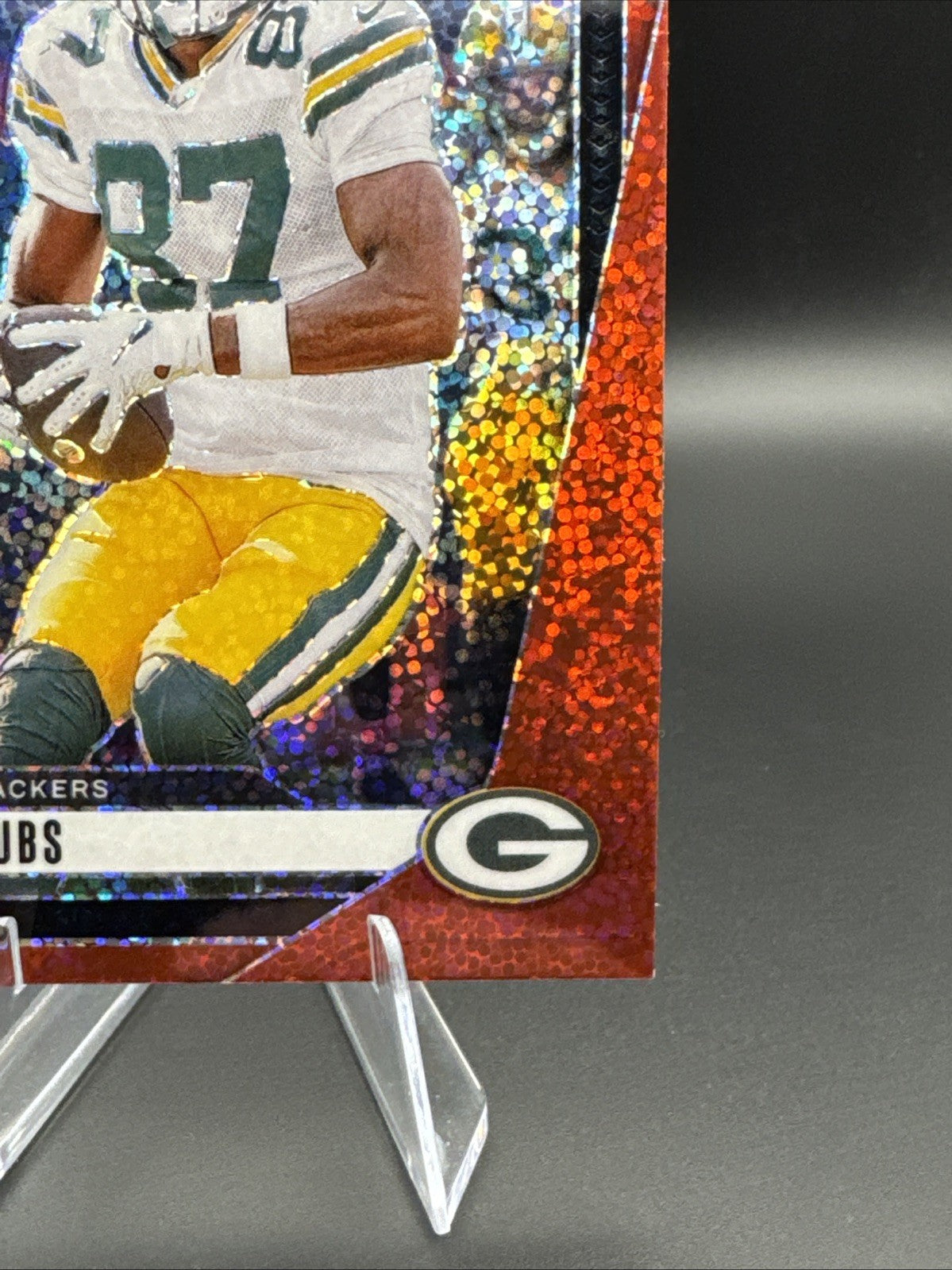 2024 Prizm Romeo Doubs Red Sparkle #104 Packers
