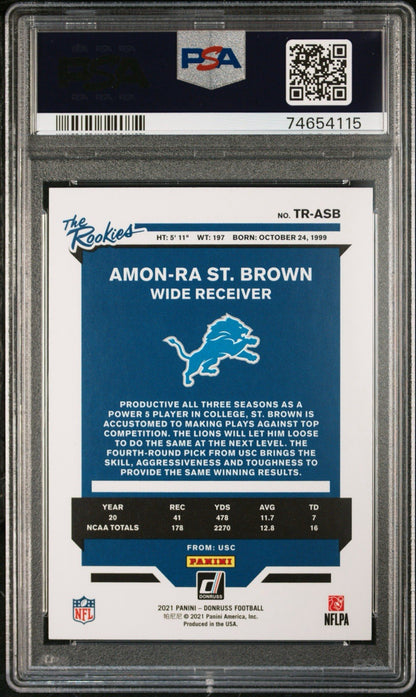 2021 Panini Donruss - The Rookies Amon-Ra St. Brown #TR-ASB (RC)