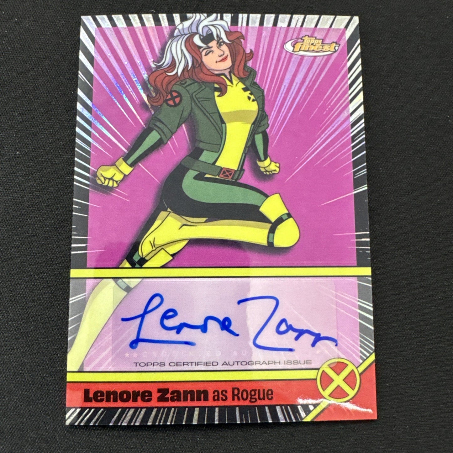 2025 Topps Finest Marvel X-Men '97 Voice Actor Lenore Zann #VA-LZ Rogue Auto