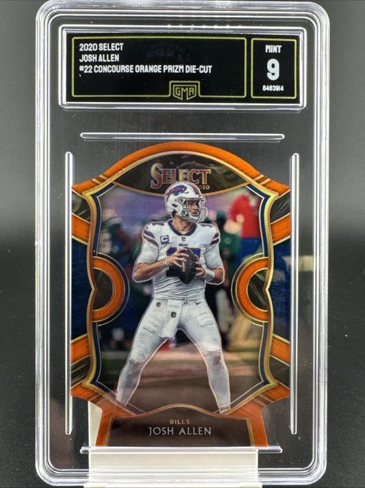 2020 Select Josh Allen Orange Prizm Die Cut Concourse #22 Bills GMA 9