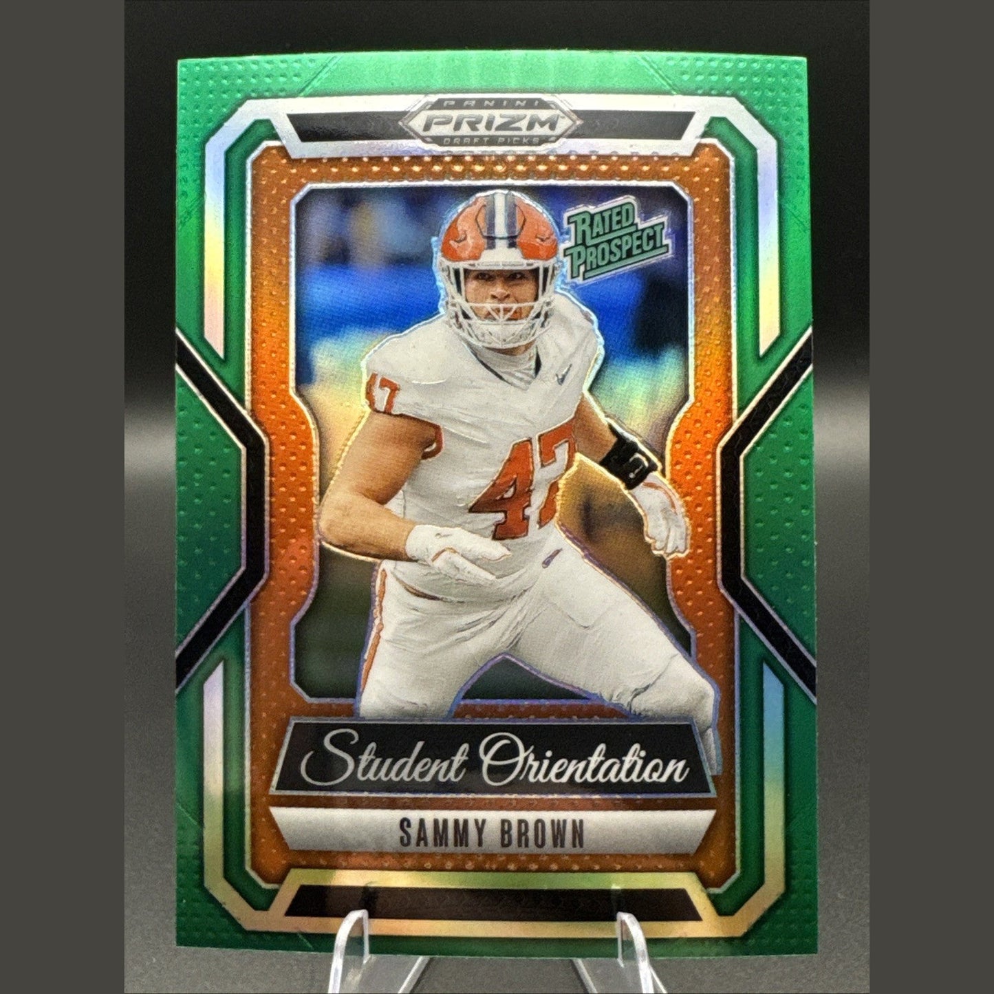 Sammy Brown 2025 Panini Prizm Draft Picks Student Orientation Green #5
