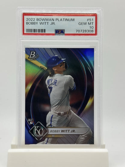 2022 Bowman Platinum RC Rookie Card #51 Bobby Witt Jr.  🔥 PSA 10 Royals