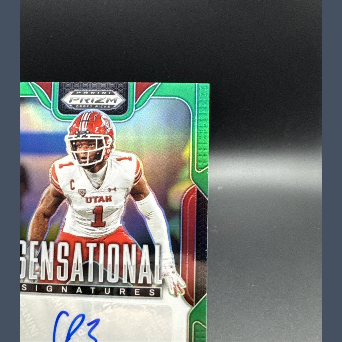 2025 Prizm Draft Picks Football Clark Phillips Sen. Signatures Green SS-CPS