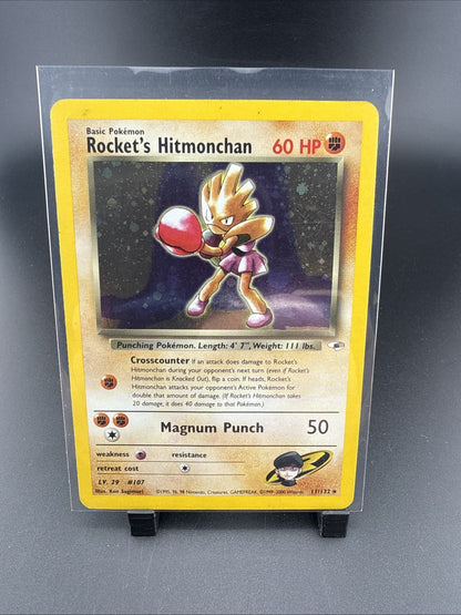 Rocket's Hitmonchan #11 Heroes Holo 1st Edition - He Packing The Magnum… Punch