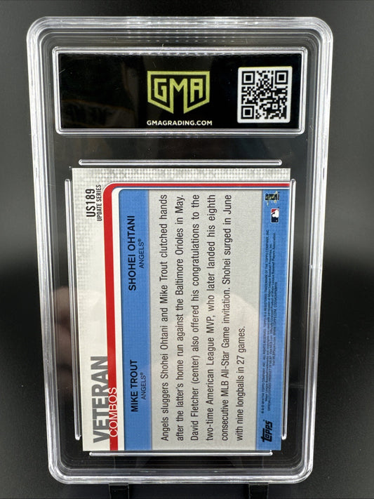 2019 Topps Update Shohei Ohtani,Mike Trout Veteran Combos Pacific Power GMA 10