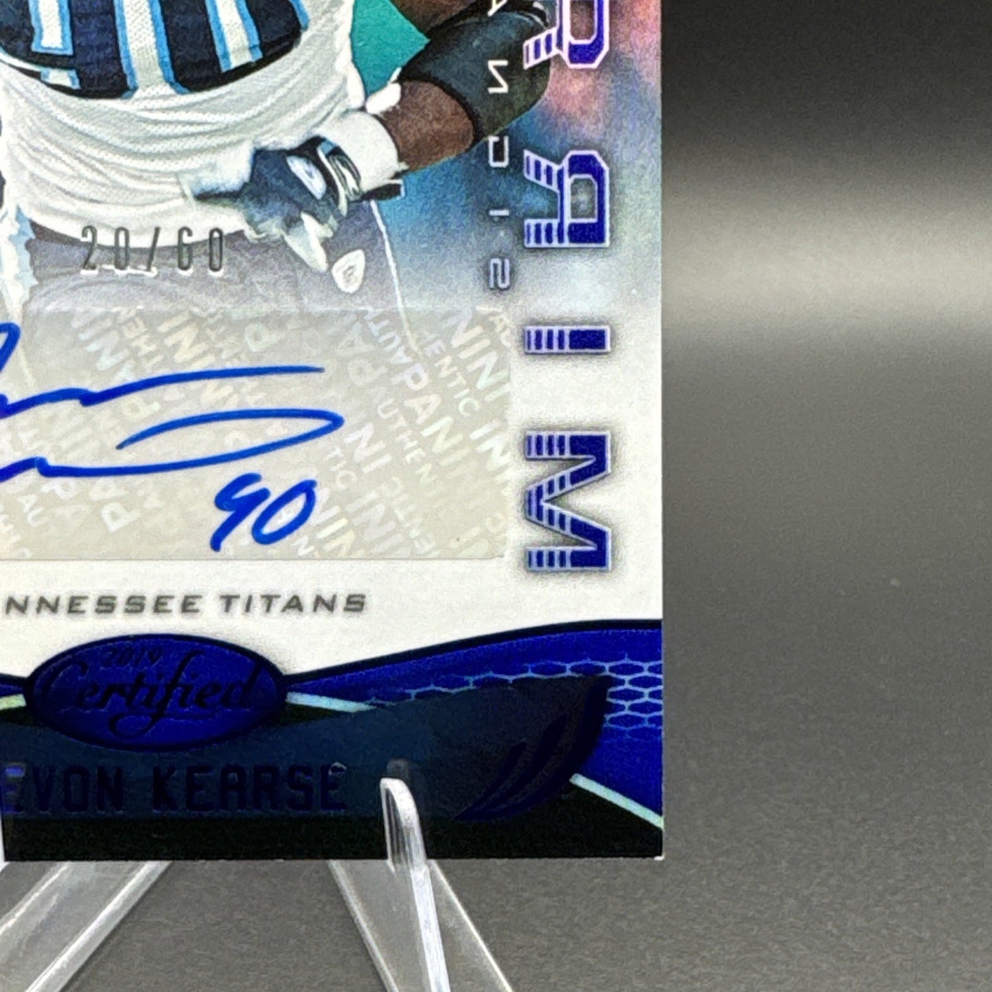 2019 Panini Certified - Signatures Jevon Kearse #MI-JK Mirror Blue 20/60 Auto