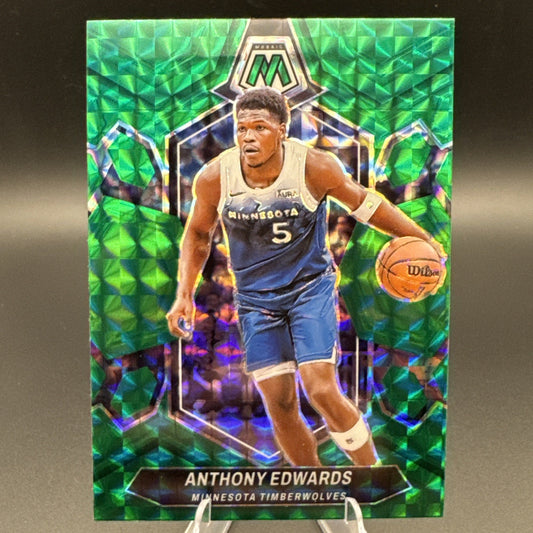 Anthony Edwards 2023 Panini Mosaic #33 Green Mosaic Prizm Minnesota Timberwolves